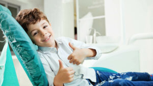Boy in Pediatric Dentist Chair