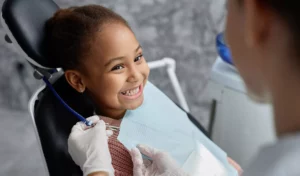 Girl in Pediatric Dentist Chair